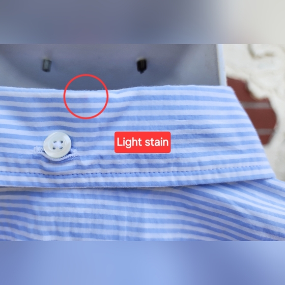 LARGE men J. LINDEBERG stripe slim fit short sleeve button down shirt SLIM FIT - Picture 14 of 16